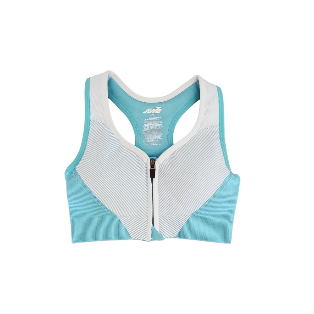 Women's Seamless Zip Front Sport Bra